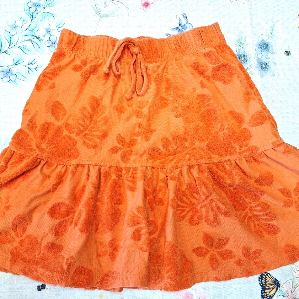 Barbie Summer 2000s floral Terry Cloth Skirt